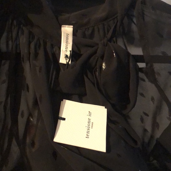 Black sheer bloused bodysuit, Made in Italy, in size S - Picture 9 of 10